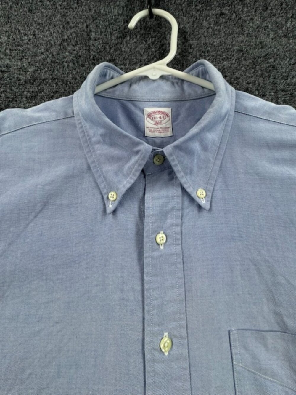 Brooks Brothers True OCBD Oxford Button-Down Supima 17.5 4/5 Cotton Blue Preppy